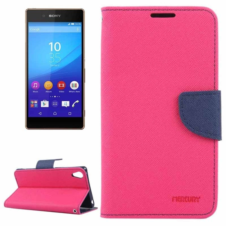 Cross Texture Horizontal Flip Solid Color Leather Case with Holder & Card Slots & Wallet for Sony Xperia Z4