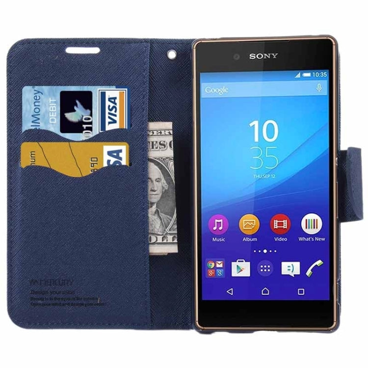 Cross Texture Horizontal Flip Solid Color Leather Case with Holder & Card Slots & Wallet for Sony Xperia Z4