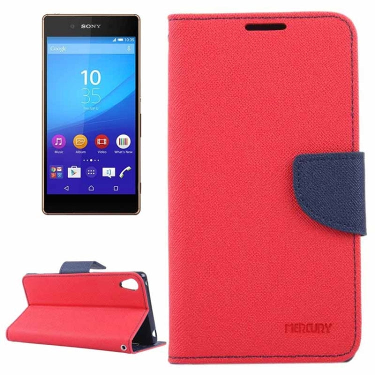 Cross Texture Horizontal Flip Solid Color Leather Case with Holder & Card Slots & Wallet for Sony Xperia Z4