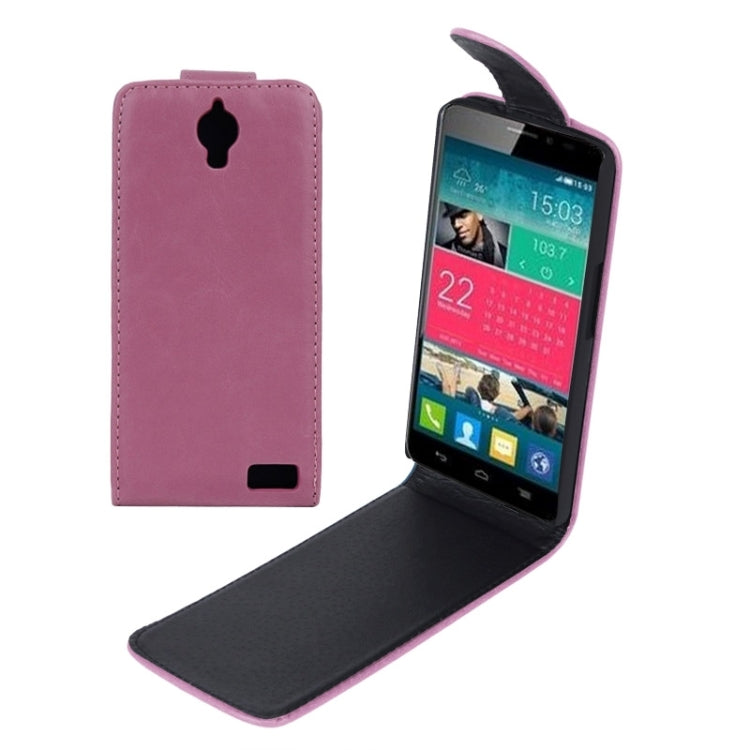 Crazy Horse Texture Vertical Flip Leather Case for Alcatel OT 6040