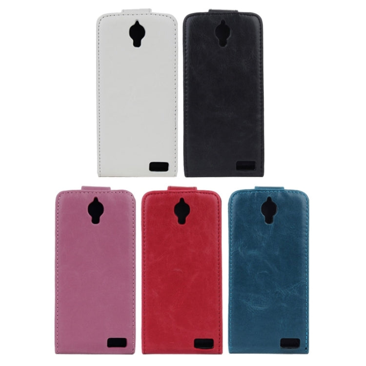 Crazy Horse Texture Vertical Flip Leather Case for Alcatel OT 6040