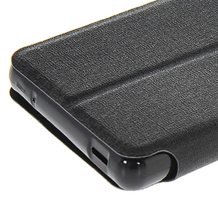 Solid Color Flip Leather Case with Holder & Caller ID Window for Sony Xperia Z3 Compact