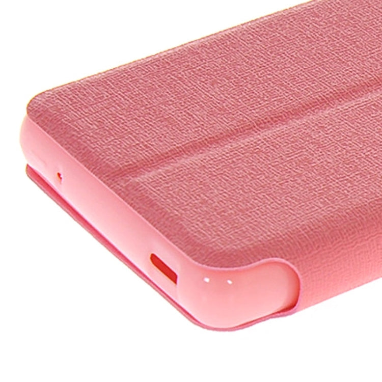 Solid Color Flip Leather Case with Holder & Caller ID Window for Sony Xperia Z3 Compact