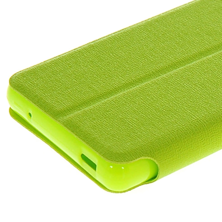 Solid Color Flip Leather Case with Holder & Caller ID Window for Sony Xperia Z3 Compact