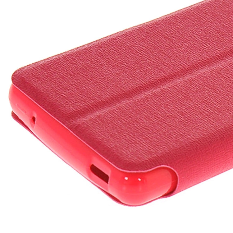 Solid Color Flip Leather Case with Holder & Caller ID Window for Sony Xperia Z3 Compact