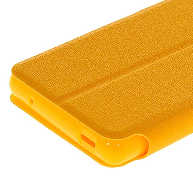 Solid Color Flip Leather Case with Holder & Caller ID Window for Sony Xperia Z3 Compact