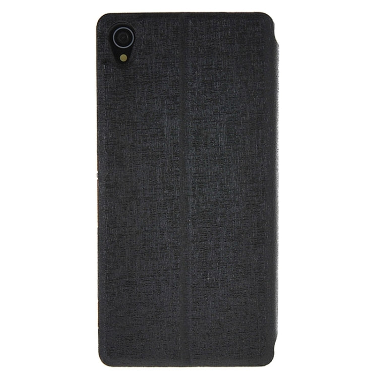 Oracle Texture Flip Leather Case with Holder & Caller ID Window for Sony Xperia Z3