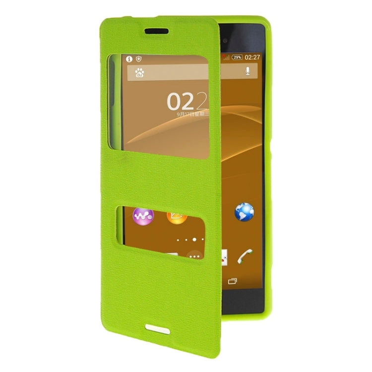 Oracle Texture Flip Leather Case with Holder & Caller ID Window for Sony Xperia Z3