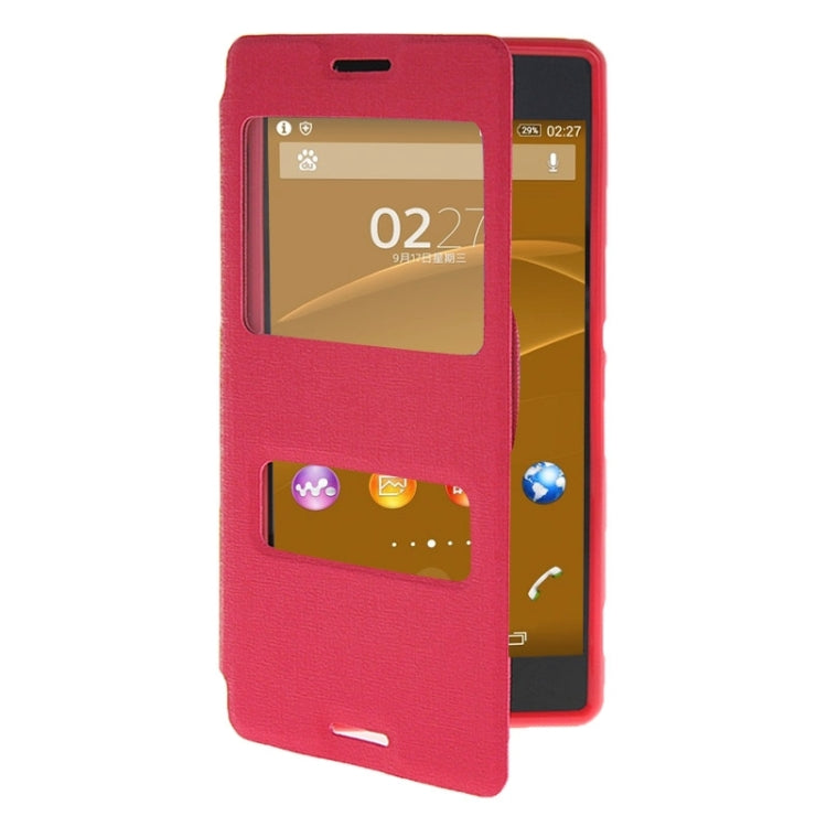 Oracle Texture Flip Leather Case with Holder & Caller ID Window for Sony Xperia Z3