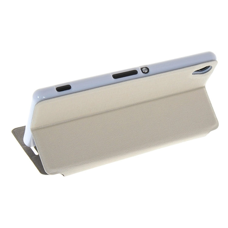 Oracle Texture Flip Leather Case with Holder & Caller ID Window for Sony Xperia Z3