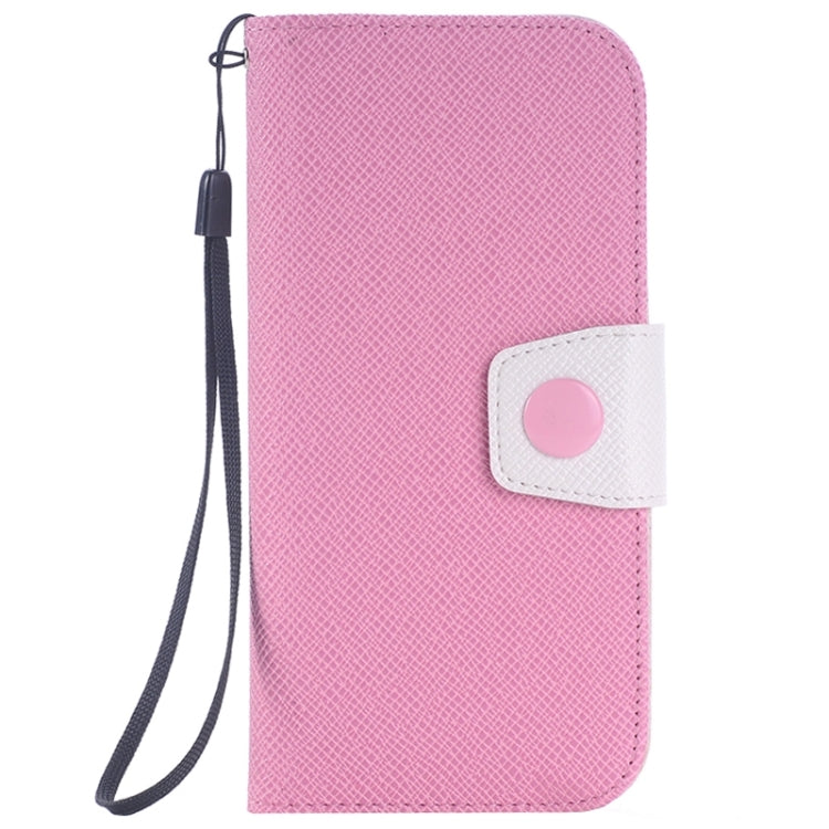 Cross Texture Contrast Color PU Flip Leather Case with Holder & Card Slots & Wallet & Lanyard for HTC One M9