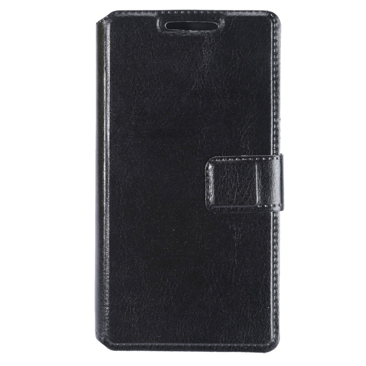 Crazy Horse Texture Horizontal Flip Leather Case with Holder & Card Slots for Alcatel Idol 3 5.5inch(Black)