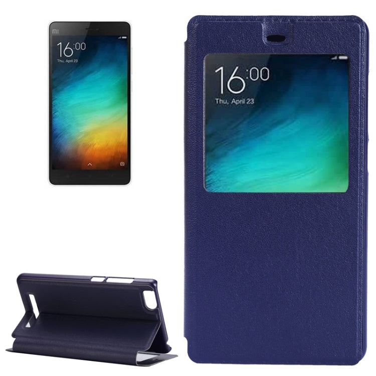 Litchi Texture Horizontal Flip Solid Color Leather Case with Holder & Call Display ID for Xiaomi Mi 4C / 4i