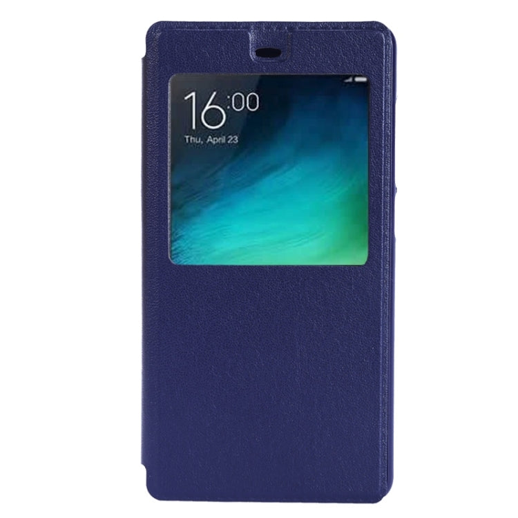 Litchi Texture Horizontal Flip Solid Color Leather Case with Holder & Call Display ID for Xiaomi Mi 4C / 4i