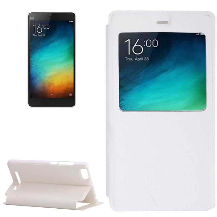 Litchi Texture Horizontal Flip Solid Color Leather Case with Holder & Call Display ID for Xiaomi Mi 4C / 4i