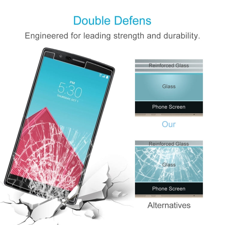 0.26mm 9H+ Surface Hardness 2.5D Explosion-proof Tempered Glass Film for LG G4