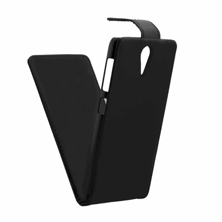 Vertical Flip Solid Color Leather Case for HTC Desire 620(Black)