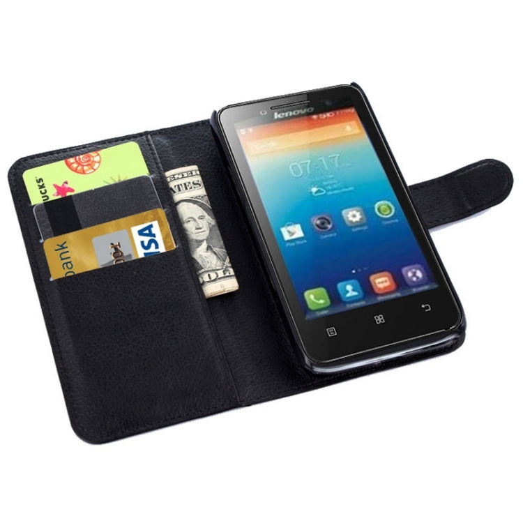 Horizontal Flip Solid color Leather Case with Card Slots & Holder & Wallet for Lenovo A859