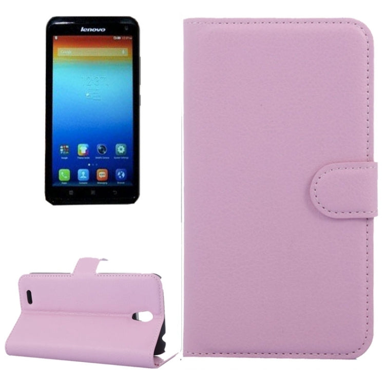 Horizontal Flip Solid color Leather Case with Card Slots & Holder & Wallet for Lenovo A859
