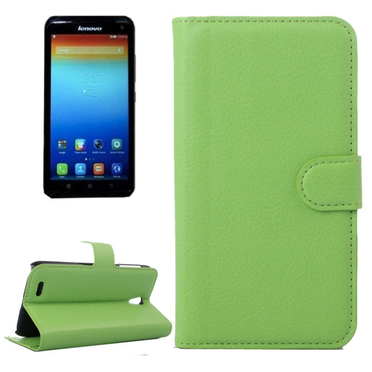 Horizontal Flip Solid color Leather Case with Card Slots & Holder & Wallet for Lenovo A859