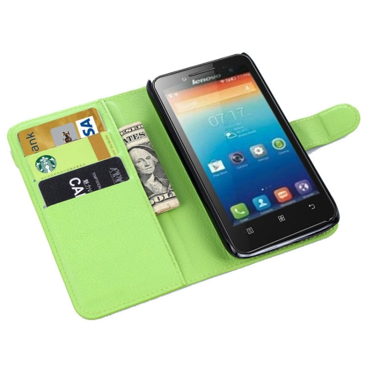 Horizontal Flip Solid color Leather Case with Card Slots & Holder & Wallet for Lenovo A859