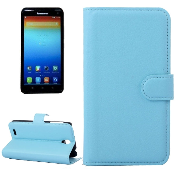 Horizontal Flip Solid color Leather Case with Card Slots & Holder & Wallet for Lenovo A859