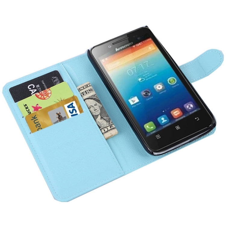 Horizontal Flip Solid color Leather Case with Card Slots & Holder & Wallet for Lenovo A859