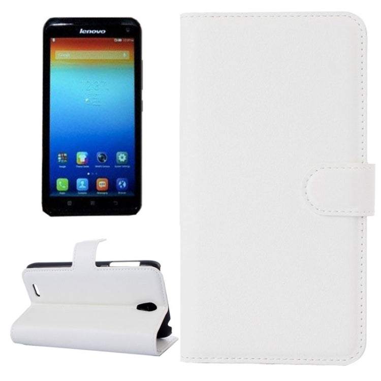 Horizontal Flip Solid color Leather Case with Card Slots & Holder & Wallet for Lenovo A859