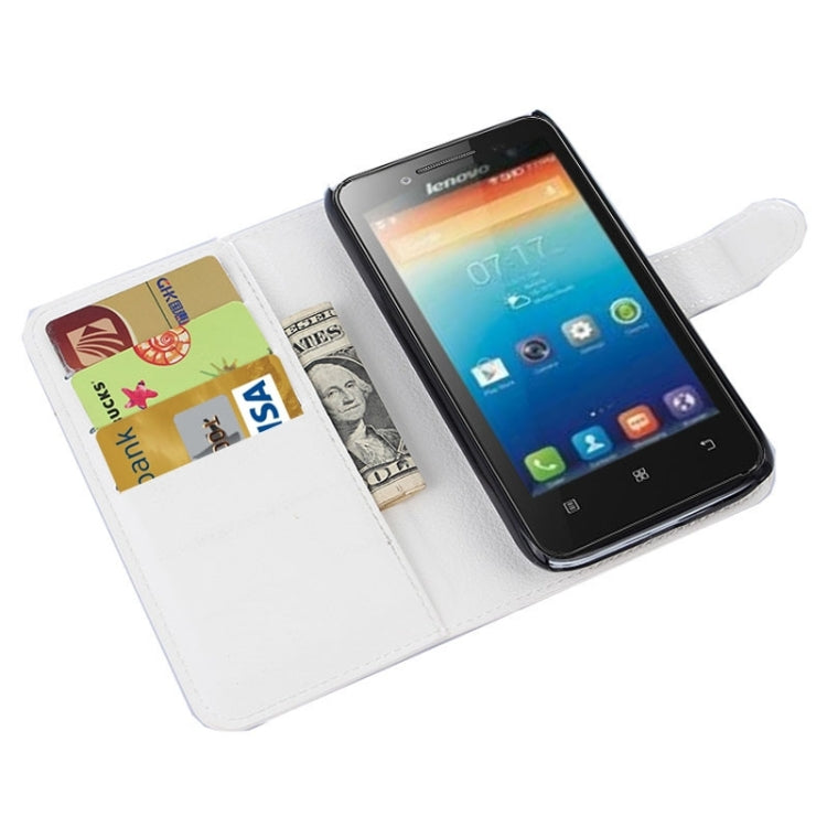Horizontal Flip Solid color Leather Case with Card Slots & Holder & Wallet for Lenovo A859