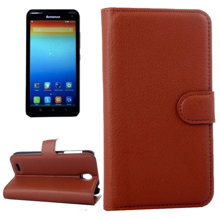 Horizontal Flip Solid color Leather Case with Card Slots & Holder & Wallet for Lenovo A859