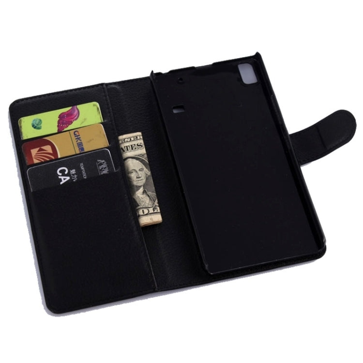 Horizontal Flip Solid color Leather Case with Card Slots & Holder & Wallet for Lenovo A7600