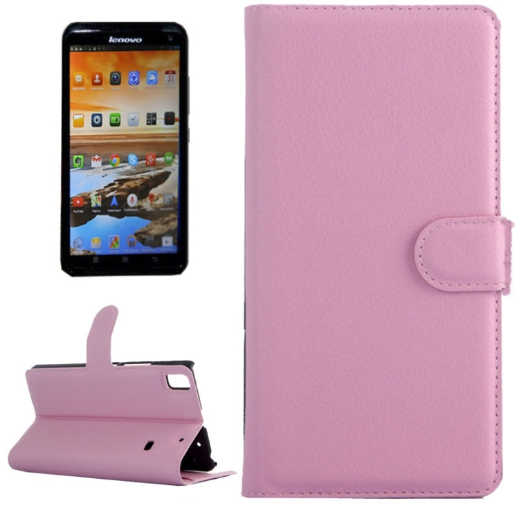 Horizontal Flip Solid color Leather Case with Card Slots & Holder & Wallet for Lenovo A7600