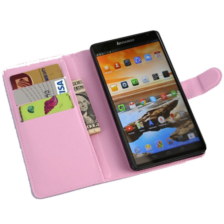 Horizontal Flip Solid color Leather Case with Card Slots & Holder & Wallet for Lenovo A7600