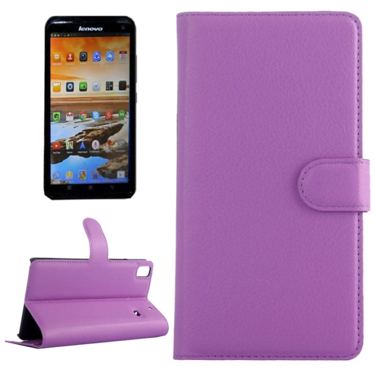 Horizontal Flip Solid color Leather Case with Card Slots & Holder & Wallet for Lenovo A7600