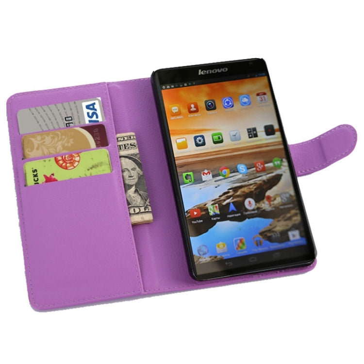 Horizontal Flip Solid color Leather Case with Card Slots & Holder & Wallet for Lenovo A7600