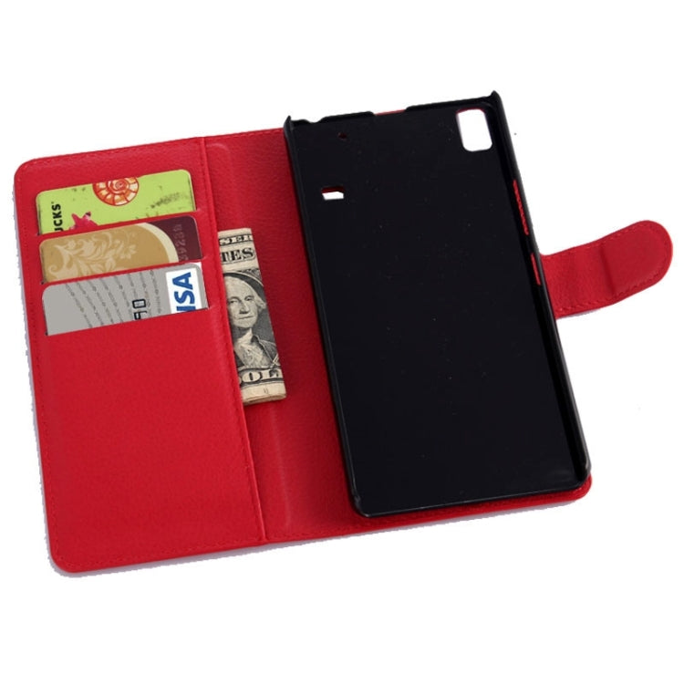 Horizontal Flip Solid color Leather Case with Card Slots & Holder & Wallet for Lenovo A7600