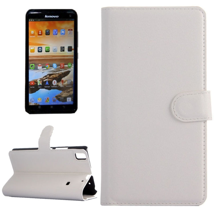 Horizontal Flip Solid color Leather Case with Card Slots & Holder & Wallet for Lenovo A7600