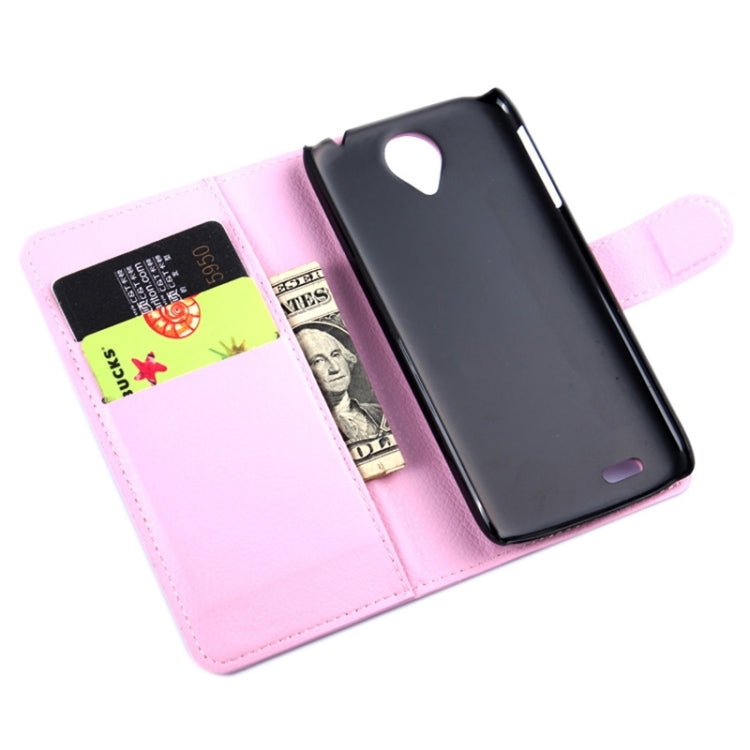 Horizontal Flip Solid color Leather Case with Card Slots & Holder & Wallet for Lenovo S820