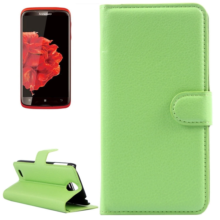 Horizontal Flip Solid color Leather Case with Card Slots & Holder & Wallet for Lenovo S820