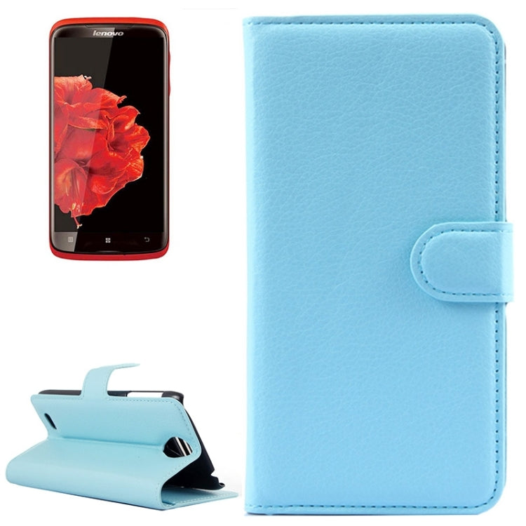 Horizontal Flip Solid color Leather Case with Card Slots & Holder & Wallet for Lenovo S820