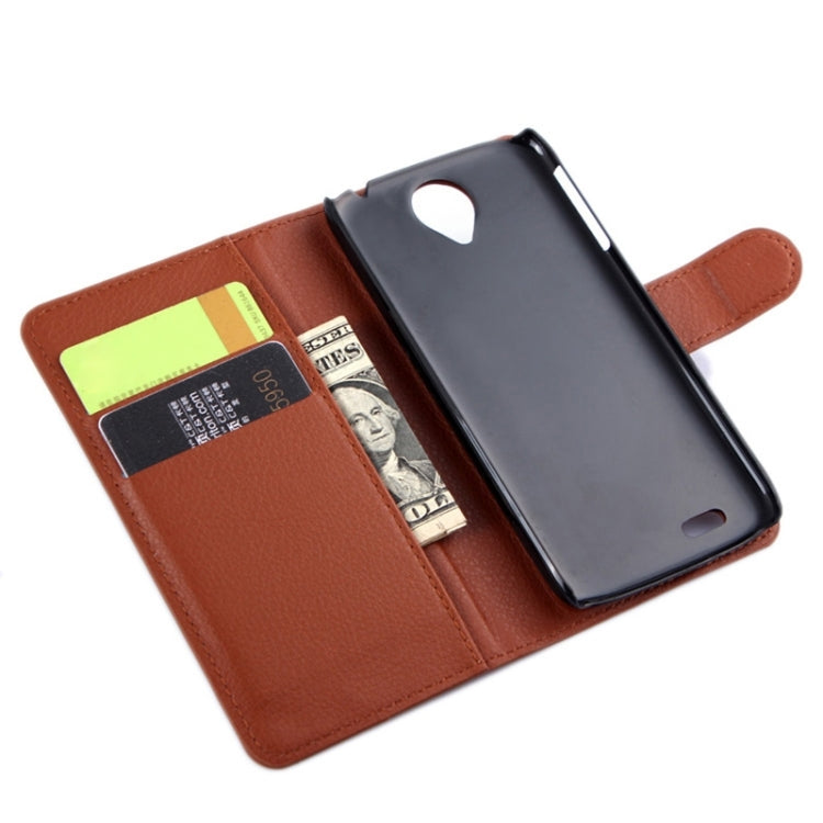 Horizontal Flip Solid color Leather Case with Card Slots & Holder & Wallet for Lenovo S820
