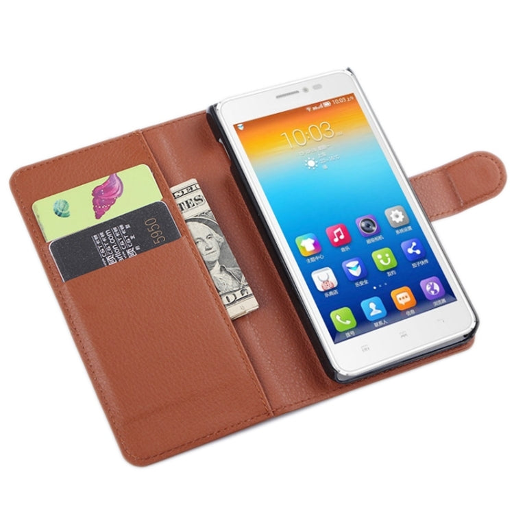 Horizontal Flip Solid color Leather Case with Card Slots & Holder & Wallet for Lenovo S850