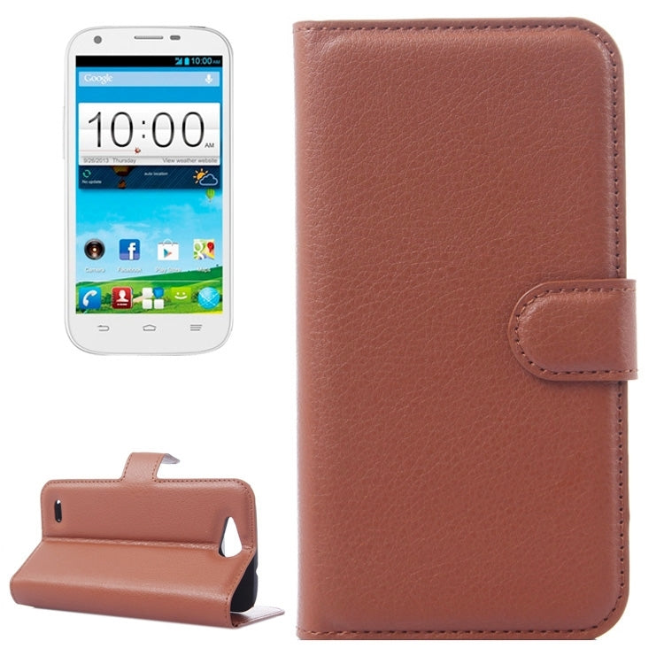 Horizontal Flip Solid color Leather Case with Card Slots & Holder & Wallet for ZTE Blade Q Maxi