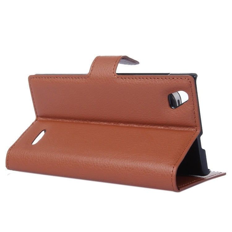Horizontal Flip Solid color Leather Case with Card Slots & Holder & Wallet for ZTE Blade VEC 4G