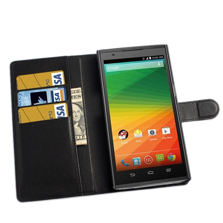 Horizontal Flip Solid color Leather Case with Card Slots & Holder & Wallet for ZTE Z MAX / Z970