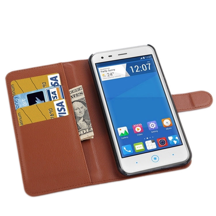 Horizontal Flip Solid color Leather Case with Card Slots & Holder & Wallet for ZTE Blade S6 Lux