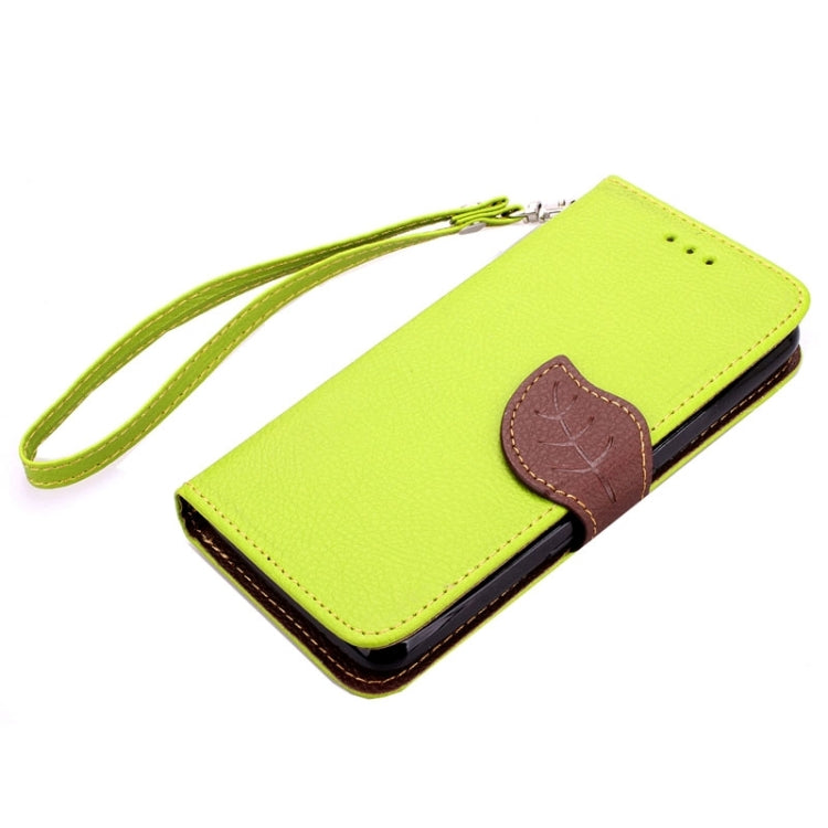 Leaf Magnetic Snap Litchi Texture Horizontal Flip Leather Case with Card Slots & Wallet & Holder & Lanyard for Sony Xperia E4