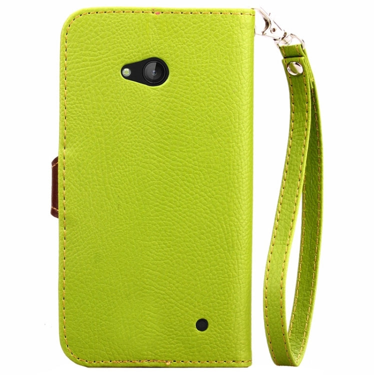 Leaf Magnetic Snap Litchi Texture Horizontal Flip Leather Case with Card Slots & Wallet & Holder & Lanyard for Microsoft Lumia 640