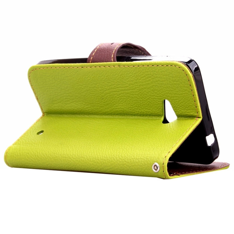 Leaf Magnetic Snap Litchi Texture Horizontal Flip Leather Case with Card Slots & Wallet & Holder & Lanyard for Microsoft Lumia 640