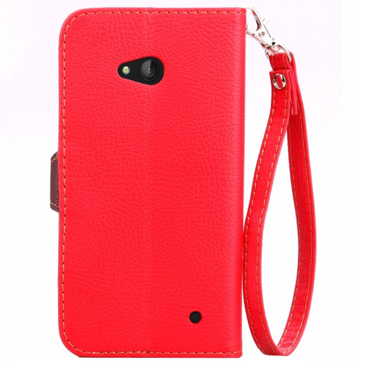 Leaf Magnetic Snap Litchi Texture Horizontal Flip Leather Case with Card Slots & Wallet & Holder & Lanyard for Microsoft Lumia 640